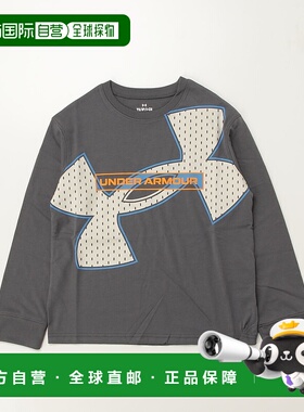 1h可退 日本直邮UNDER ARMOUR 安德玛 男童 UA Mega Logo 长袖T恤