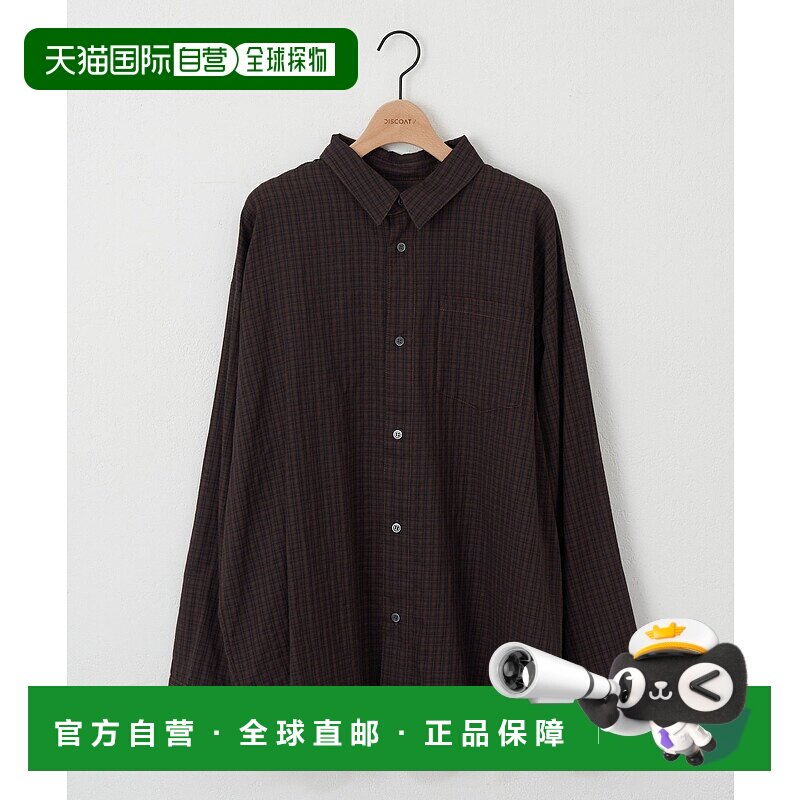 1h可退 日本直邮Discoat 男女同款 宽松 格纹 Oversize 衬衫 DPZ2