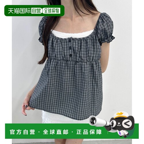 日本直邮PHILLY 女装 迷你格纹泡泡袖衬衫 PL26SM07L0029