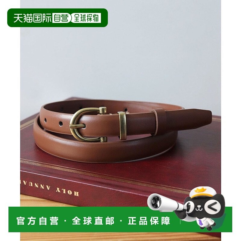 日本直邮florge C扣头皮革触感窄腰带 [FL8218EW010625] 腰带