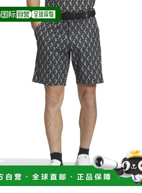 日本直邮adidas 多色 BOS 印花高尔夫短裤 IKK89-IN9028BK 黑色