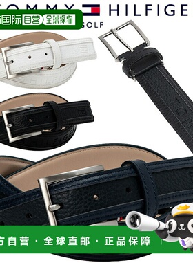 日本直邮Tommy Hilfiger 高尔夫徽标压花腰带 2025 型号 THMB5SV3