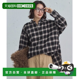 1h可退 日本直邮DOUX ARCHIVES 女装 落肩設計 柔和色調 格紋長袖