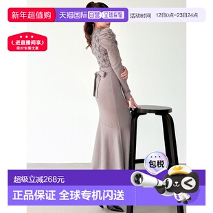 1h可退 日本直邮RESEXXY 女装 宽松显瘦 针织鱼尾连衣裙 半身褶饰