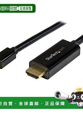 【日本直邮】Startech.comMini DP-HDMI转换适配器数据线2米4K兼