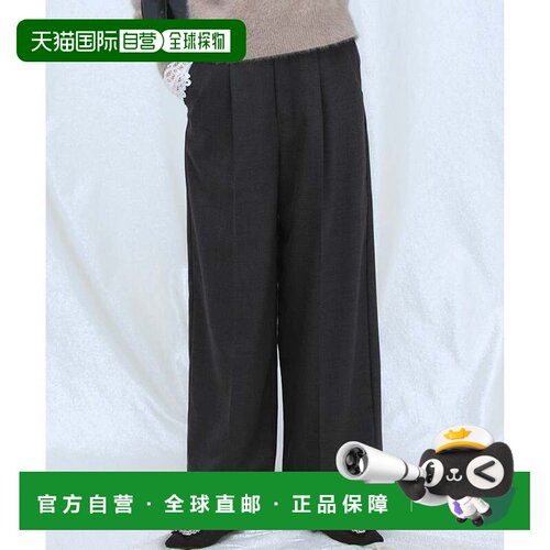 日本直邮23区 见上爱同款可水洗TW维耶拉褶裥阔腿裤 灰色系