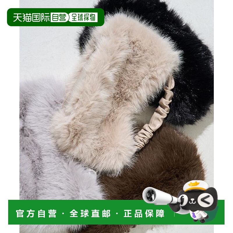 1h可退 日本直邮官方授权 FREAK'S STORE 褶皱手柄毛绒手提包钱包