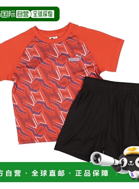 日本直邮 TAD ESS 儿童T恤短裤套装 B687812 红色