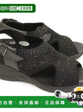 日本直邮Pansy 5957 女士凉鞋轻便后带金银丝针织材质 Pansy