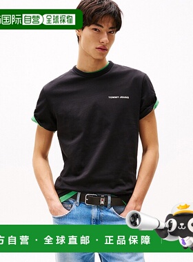 1h可退 日本直邮TOMMY JEANS 男士彩色徽章印花T恤 DM21388