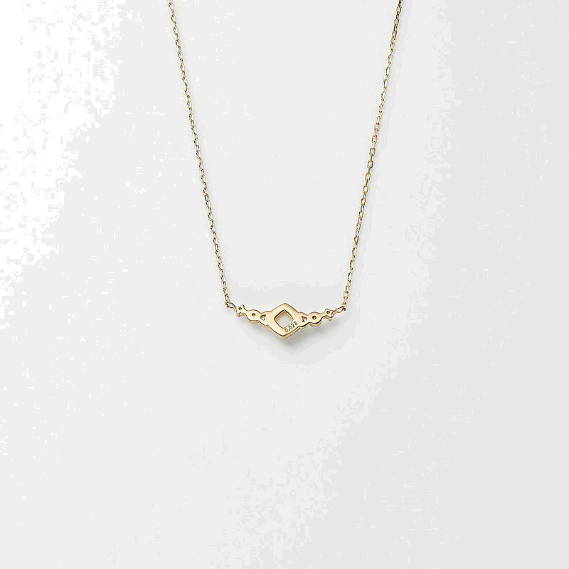 日本直邮日潮 agete 阿卡朵K10蛋白石项链白色 均码钻石精致吊坠