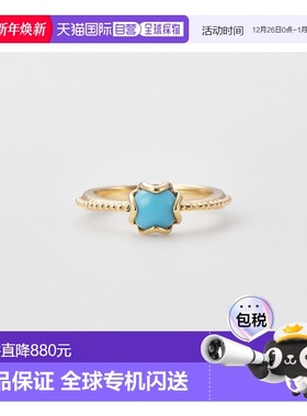 日本直邮日潮 agete 阿卡朵【12月诞生石】K10绿松石婴儿戒指蓝色