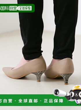 日本直邮Menue 中跟女式浅口鞋 单鞋黑色高跟鞋 ME8623BW02032