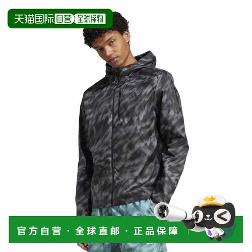 日本直邮adidas 陆上/跑步自有跑道印花男子防风夹克 KQF04 JN632