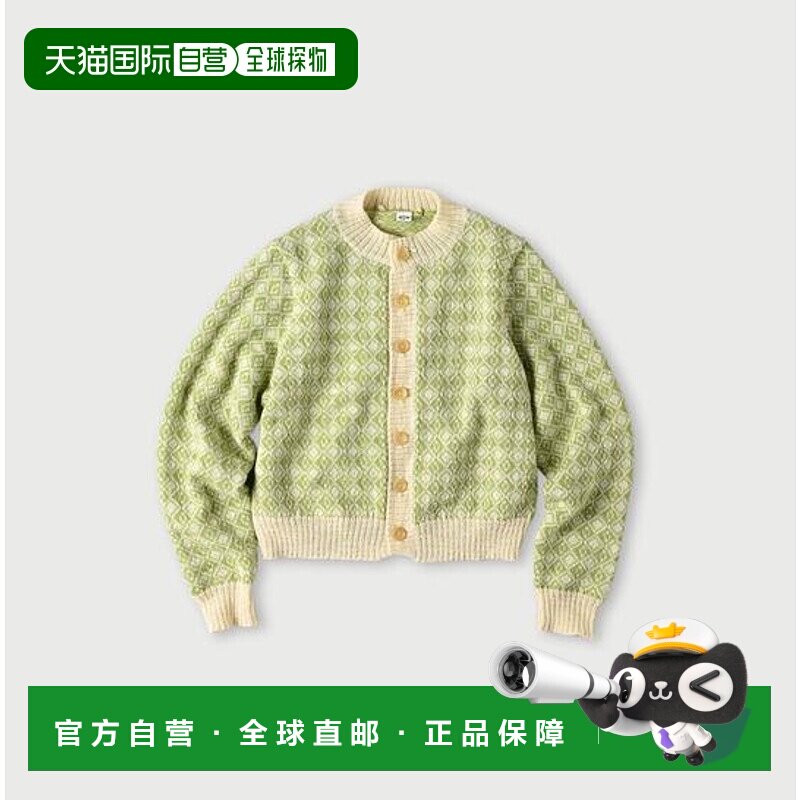 1h可退 日本直邮45R 波尼塔提花开衫羊毛