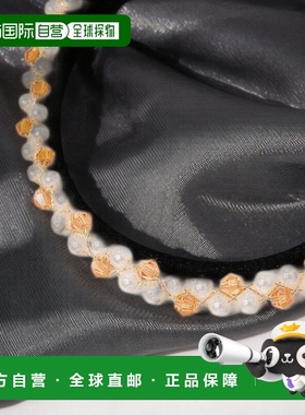 1h可退 日本直邮GLOBAL WORK 女士 多材质编织 珍珠玻璃项链 设计