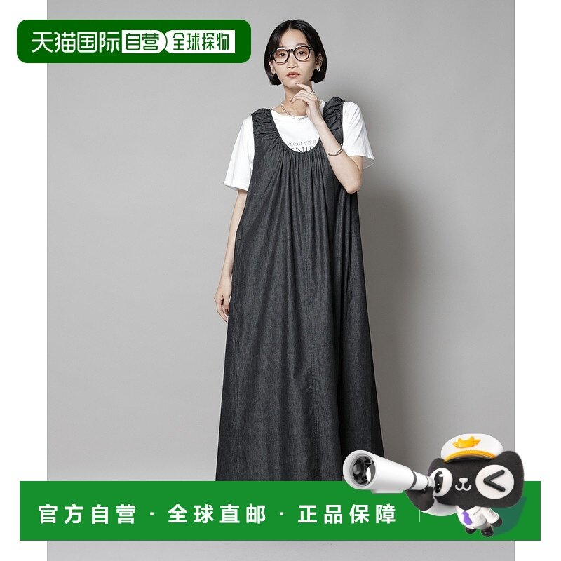 1h可退 日本直邮nano・universe 女装 蝴蝶结设计宽松牛仔连衣裙 6