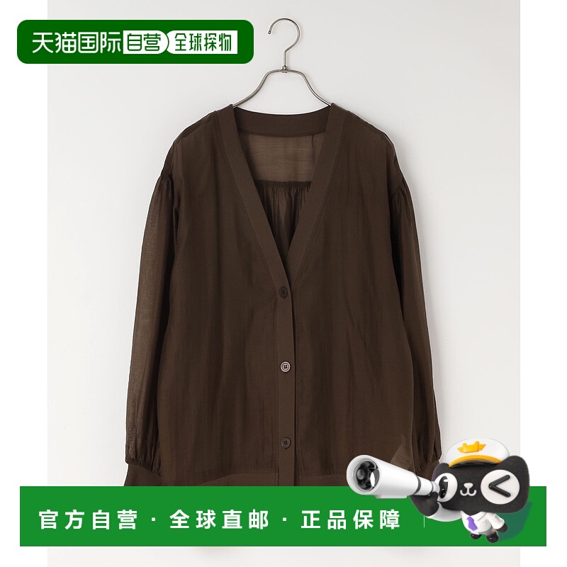 1h可退 日本直邮LOWRYS FARM 女装 透感轻盈 再生纤维衬衫式开衫