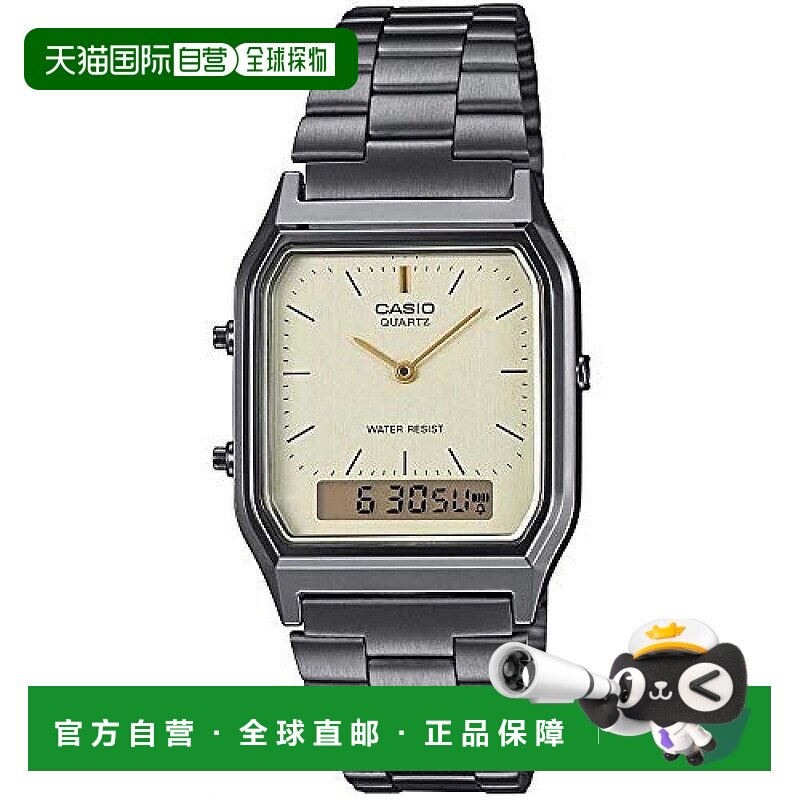 【日本直邮】CASIO卡西欧 手表 AQ-230GG-9A防水表盘金色皮带图片