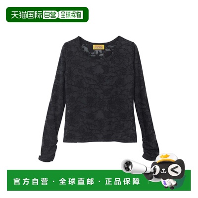 日本直邮HYSTERIC GLAMOUR 女装 小短T恤 玫瑰金属风提花设计 012