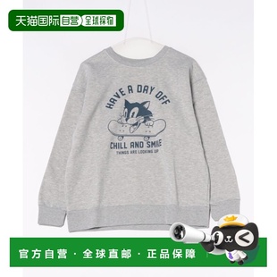 宽松印花圆领卫衣 1h可退 女装 Pacific 半拉链设计 日本直邮Ocean