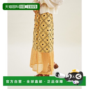 日本直邮GRACE CONTINENTAL 基卡刺绣长裙半身裙 GR9467EW011119