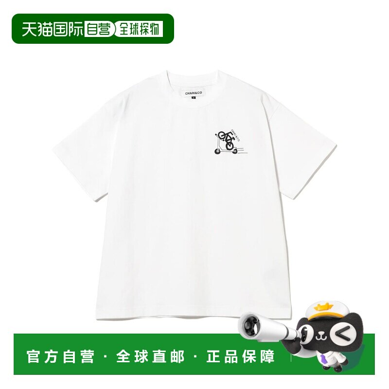日本直邮CHARI&CO 男士 纯棉印花T恤 xKEN KAGAMI滑板车自行车联