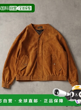 1h可退 日本直邮J.S HOMESTEAD 男装 山羊皮仿麂皮夹克 半拉链修