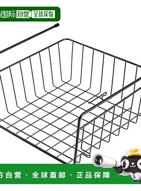 【日本直邮】Pearl Metal珍珠金属 柜下收纳篮/深型 黑色AZ-5179