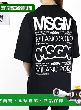 日本直邮MSGM 标志 T 恤 3441MDM102 237002 女士短袖合作款图案