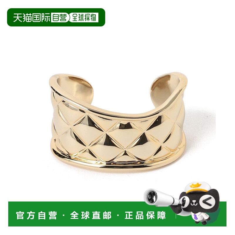 1h可退 日本直邮gren 女士立体绗缝设计黄铜手镯 64422769090