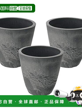 【日本直邮】利其尔盆栽花盆 22型 直径20.1×高18.3cm 深灰色 3