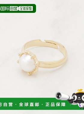 1h可退 日本直邮Couture Brooch 女士 仿珍珠装饰戒指 金色合金开