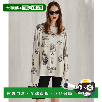 1h可退 日本直邮PRANK PROJECT 男女同款 宽松版型长袖T恤 全幅印