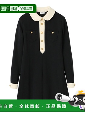 日本直邮Celine 迷你连衣裙 黑色 女士 2x49o 759y 38cr