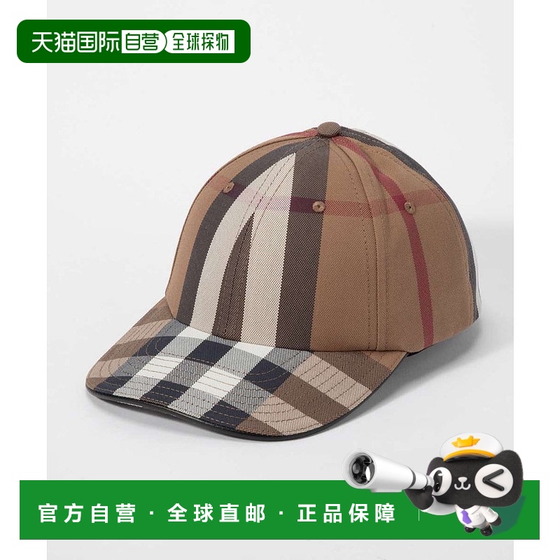 日本直邮 无 复古格纹棒球帽 棉质带logo [A8894]帽子博柏利