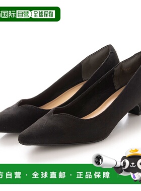 【日本直邮】Todos女士浅口女鞋黑色绒面革系带低帮潮流简约平底