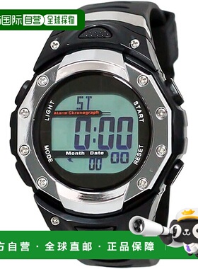【日本直邮】CREPHA 男士数字电波太阳能手表 黑色FDM7863-SV