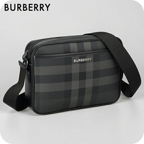 日本直邮Burberry 男士单肩包 ROMANIA 8068588 A8800炭灰色斜挎