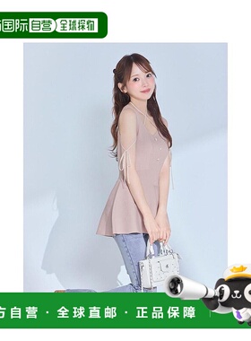 日本直邮日潮 michellmacaron蝴蝶结针织喇叭上衣SJJ0245C新款