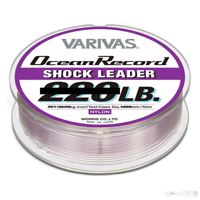 日本直邮VARIVAS Ocean Record Shock Leader 50m 90lb 雾紫色