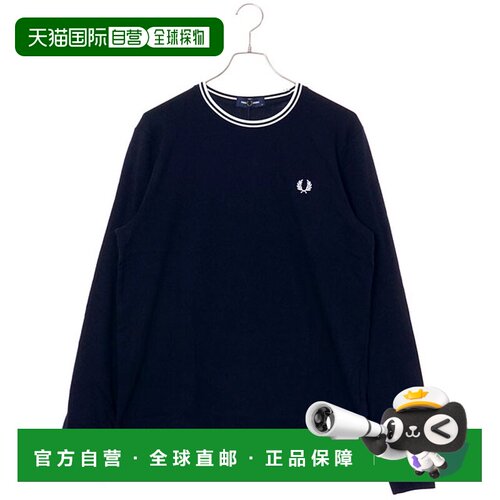 日本直邮Fred Perry 长袖双尖头T恤 [M9602] 男士上衣剪裁和缝制