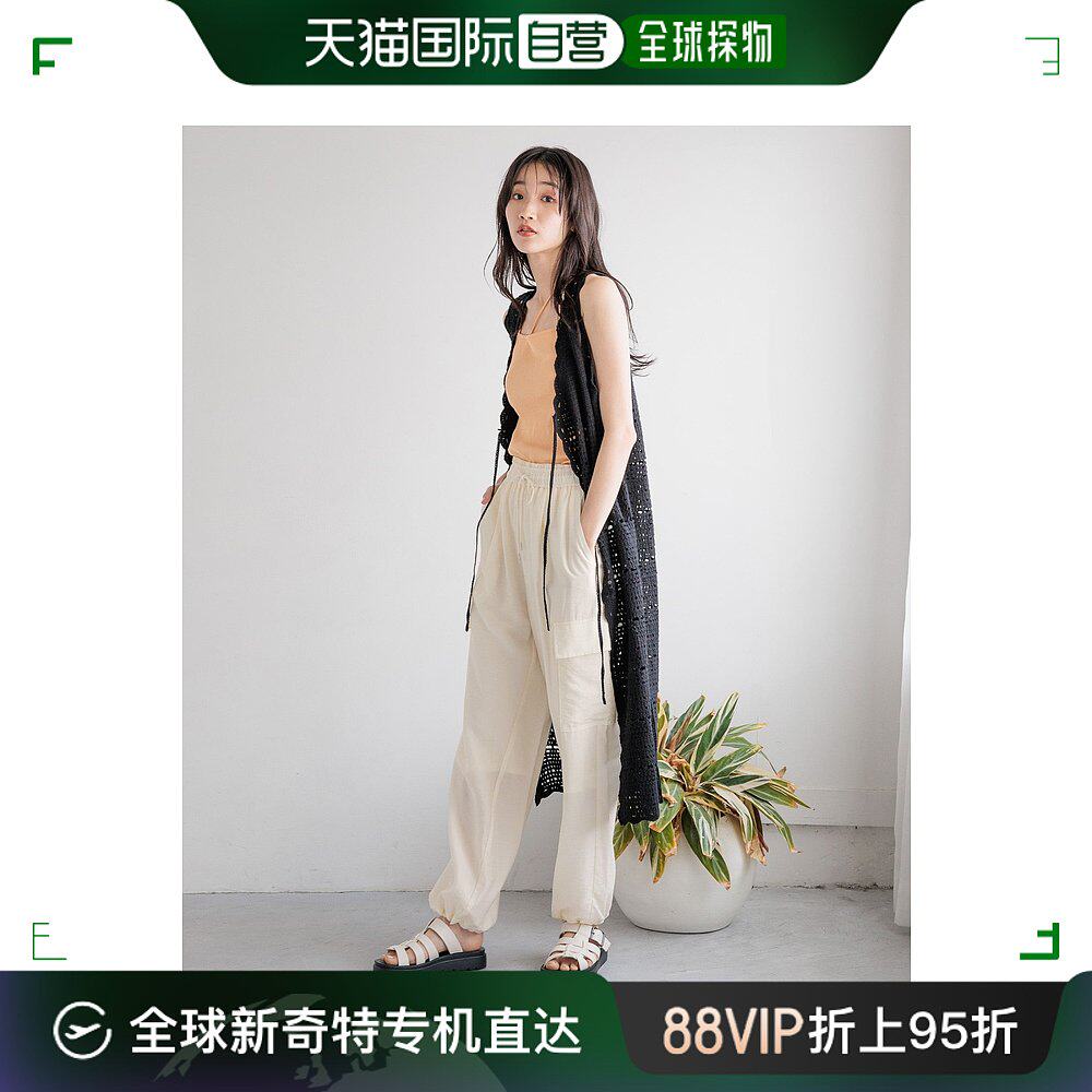 日本直邮LOWRYS FARM 女士方领钩针风无袖连衣裙 121728