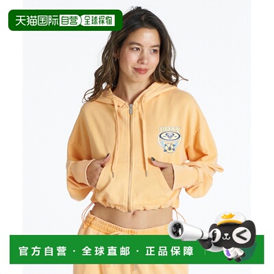 1h可退 日本直邮ROXY 女士 短款拉链连帽衫 里毛棉质春装 RZP2616