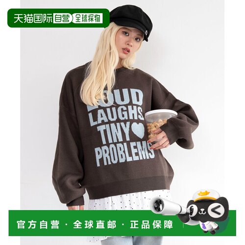 日本直邮WEGO 女士 秋冬新款图形图案针织套头衫 【付后1h可退】