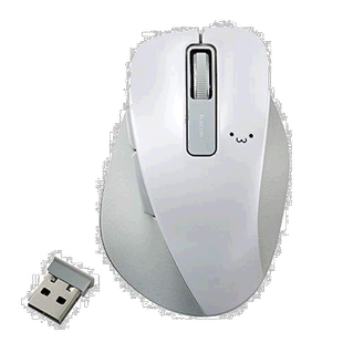 【日本直邮】ELECOM无线鼠标中号 5键配备 白色M-XGM10DBWH宜丽客