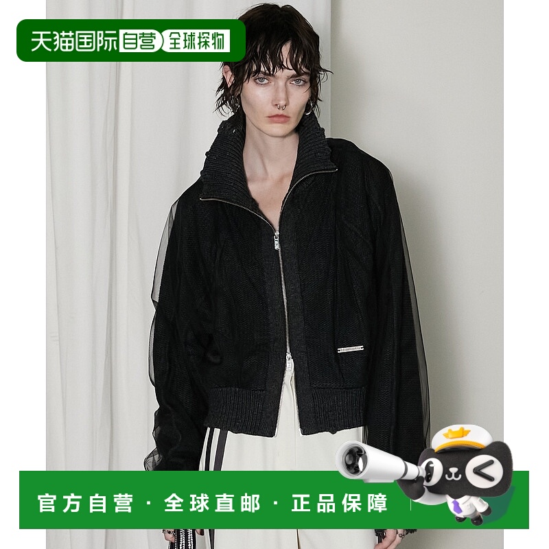 1h可退 日本直邮PRANK PROJECT 女士层叠纱层拉链针织外套 312423