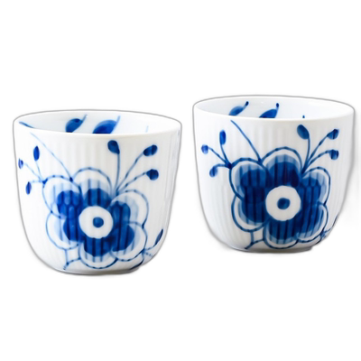 日本直邮包括两支蜡烛 Royal Copenhagen Blue Fluted Mega Blue