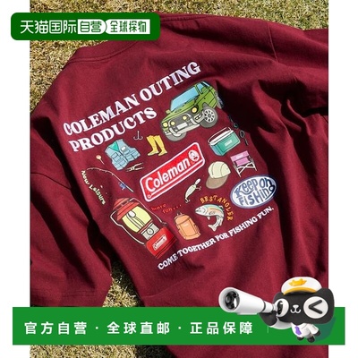 日本直邮1h可退 Coleman coleman联名 背面印花圆领短袖T恤 露营