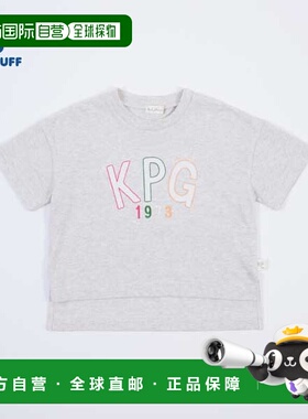 1h可退 日本直邮KP儿童复古半袖T恤衫宽松设计LOGO刺绣装饰 21422